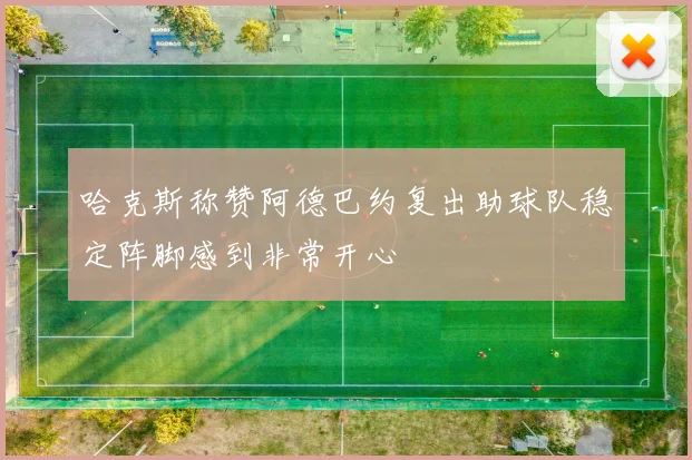 哈克斯称赞阿德巴约复出助球队稳定阵脚感到非常开心